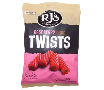 RJ'S Raspberry Choc Twists, Licorice, 280g/9.9 oz., (2 pack) {Imported from Canada}